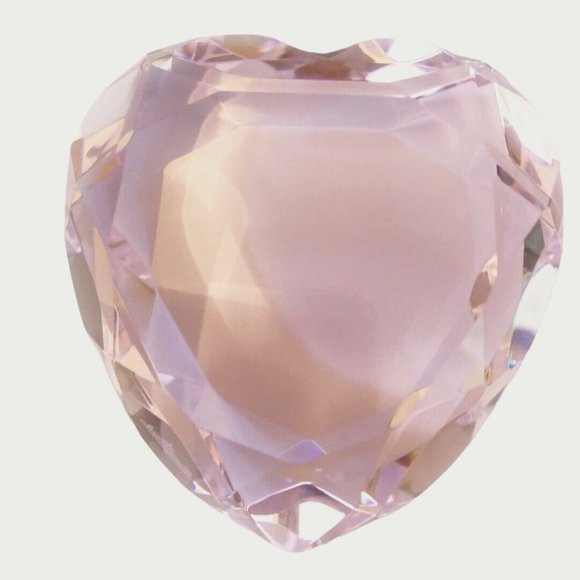Rosenthal Other - Rosenthal pink crystal heart paperweight In Original Box Faceted Cut 24% Lead
